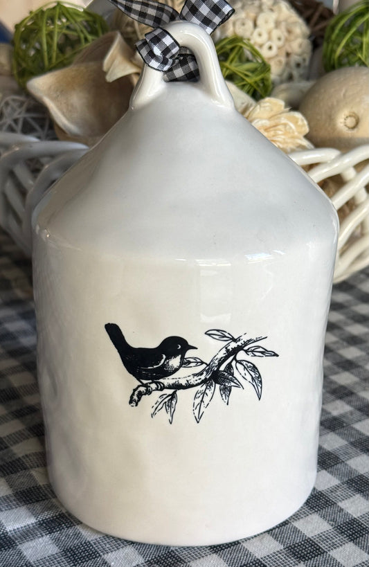 New Rae Dunn white ceramic CHIRP birdhouse