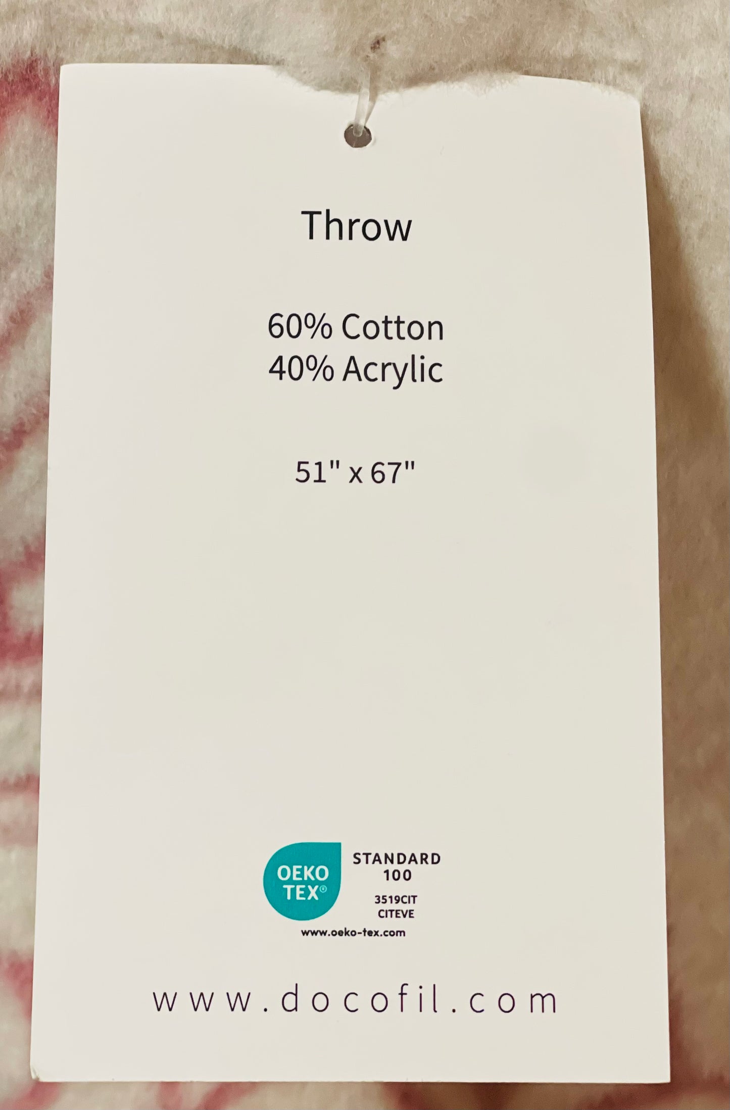 New Decofil super soft LOVE YOU GRAMMY ivory throw blanket decor 51x67