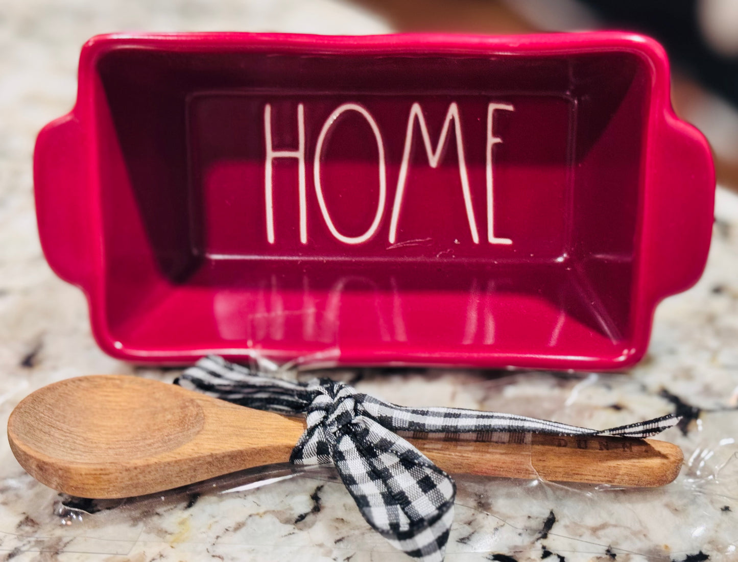 New Rae Dunn burgundy fall ceramic mini loaf pan set HOME