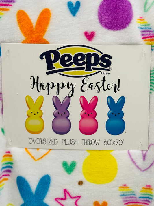 New white PEEPS 🐥 Easter oversized 60x70 silk touch throw blanket
