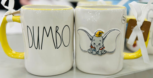 New Rae Dunn x Disney’s ceramic coffee mug DUMBO yellow handled