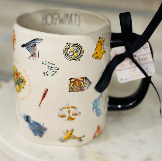 New Rae Dunn x Harry Potter ceramic coffee mug decor - all over design printed