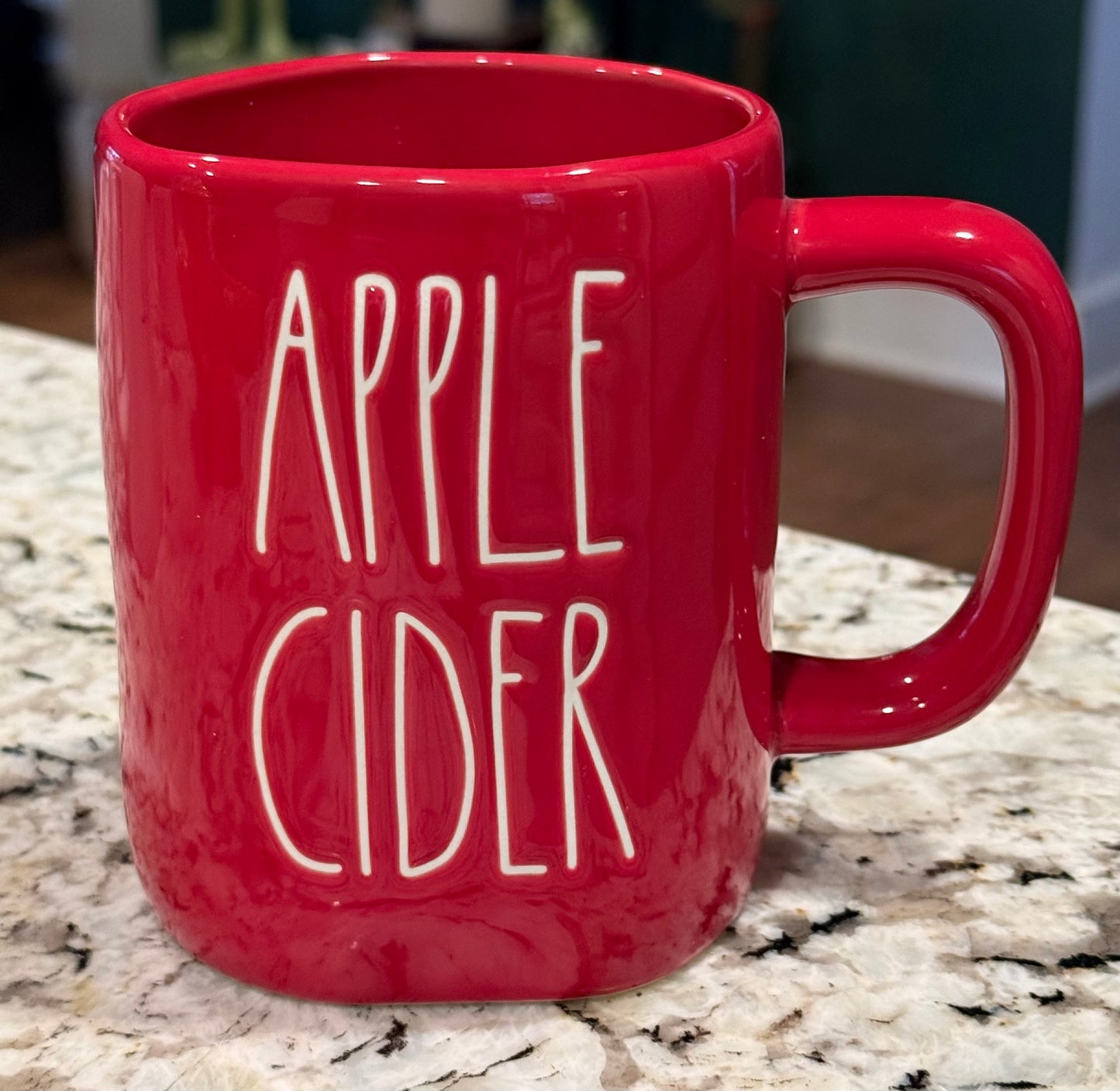 New Rae Dunn red ceramic mug APPLE CIDER