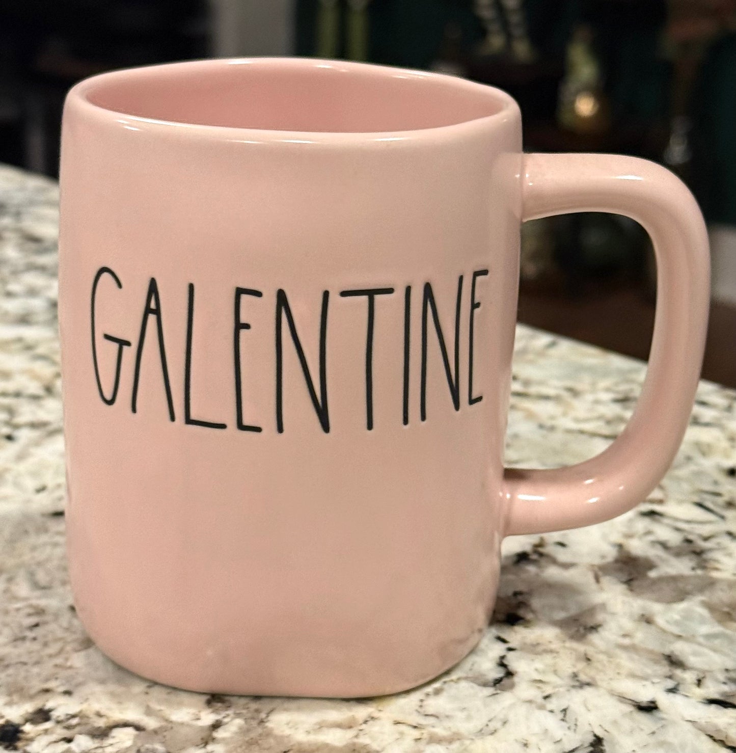 New Rae Dunn pink ceramic coffee mug GALENTINE