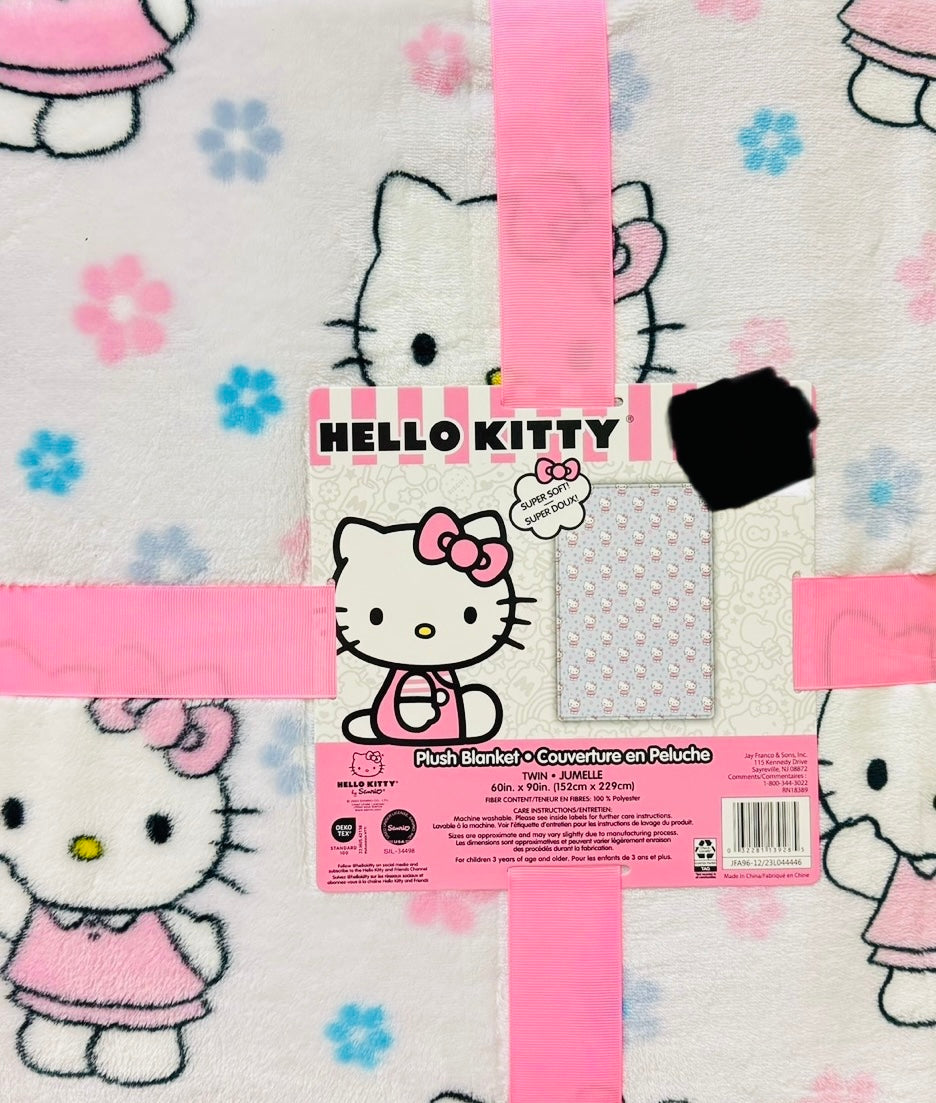 Hello sold kitty blanket with 12