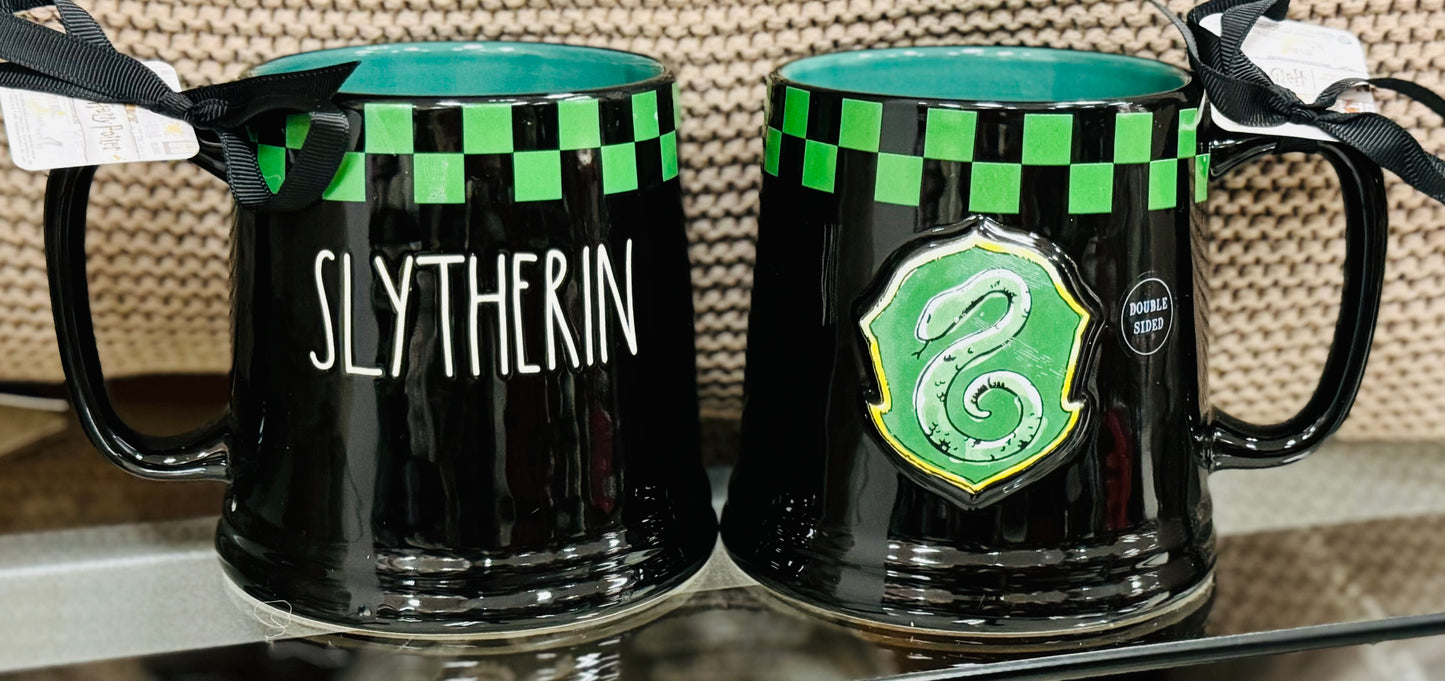 New Rae Dunn x Harry Potter black ceramic coffee mug SLYTHERIN