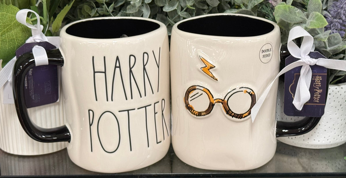 New Rae Dunn x HARRY POTTER ceramic eyeglasses coffee mug