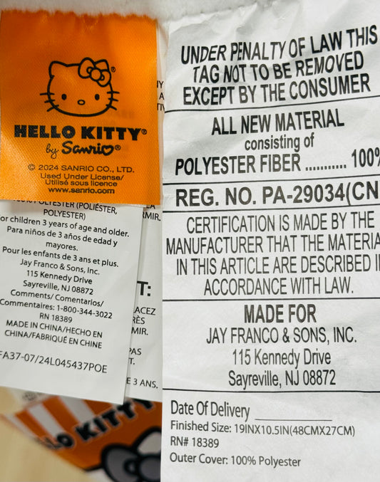 New Hello Kitty fall faux fur pumpkin holding pillow decor