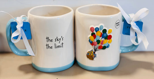 New Rae Dunn x Pixar’s UP! ceramic coffee mug THE SKY’S THE LIMIT