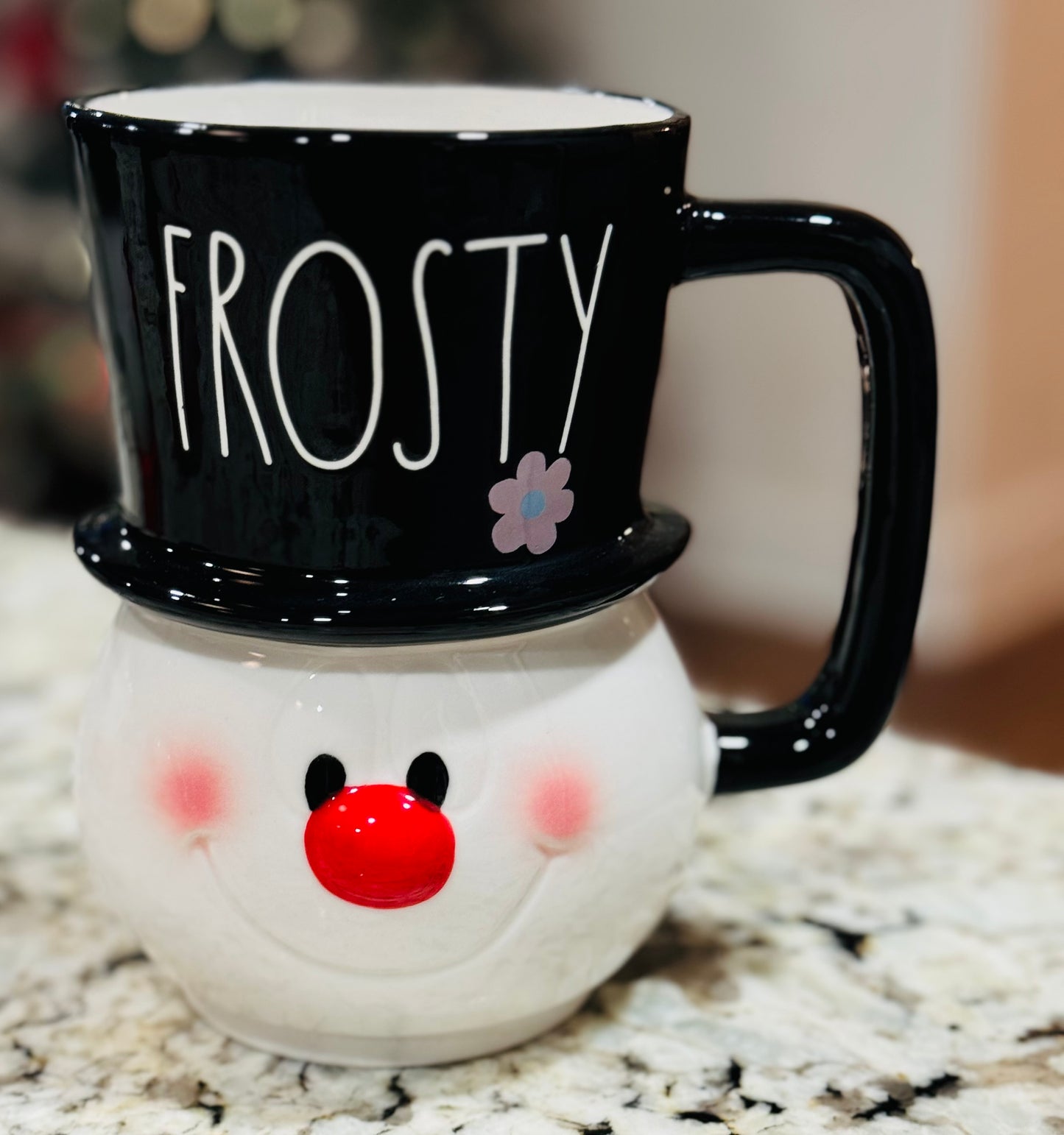 New Rae Dunn x Frosty the Snowman ceramic Christmas mug FROSTY