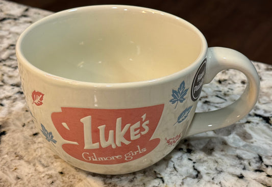 New wax resist ceramic 24oz Luke’s Gilmore Girls fall leaves coffee soup mug decor