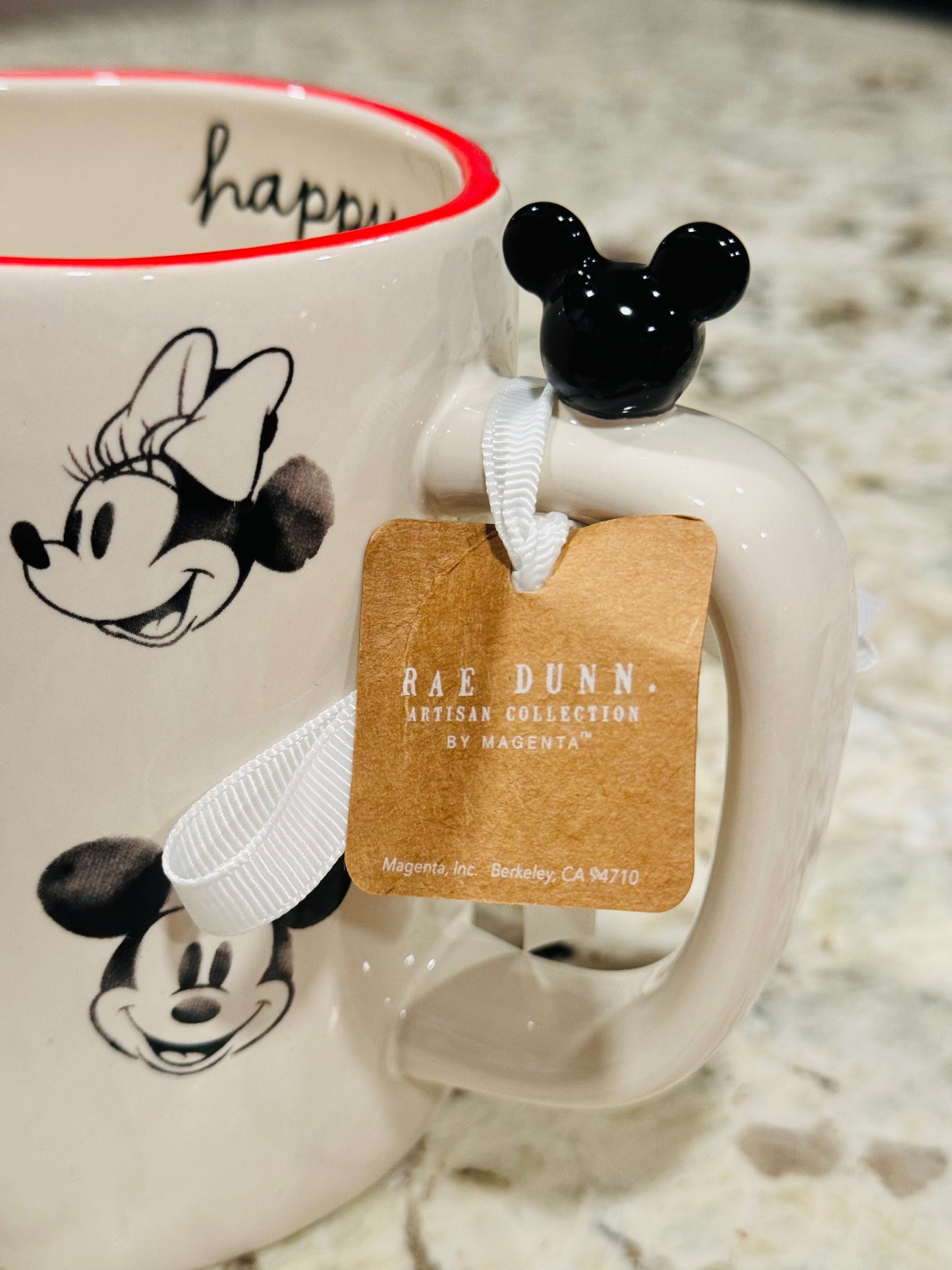 New Rae Dunn x Disney’s Mickey Mouse HAPPY ceramic coffee mug