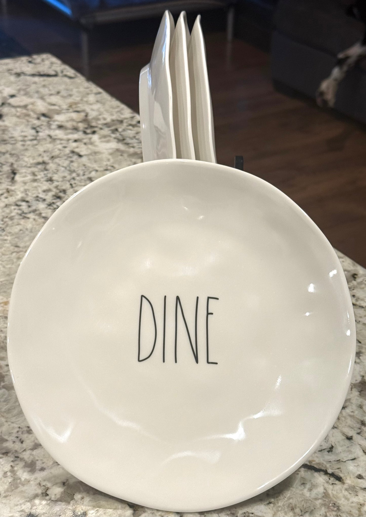 New Rae Dunn melamine 4-piece plate set DINE 10”