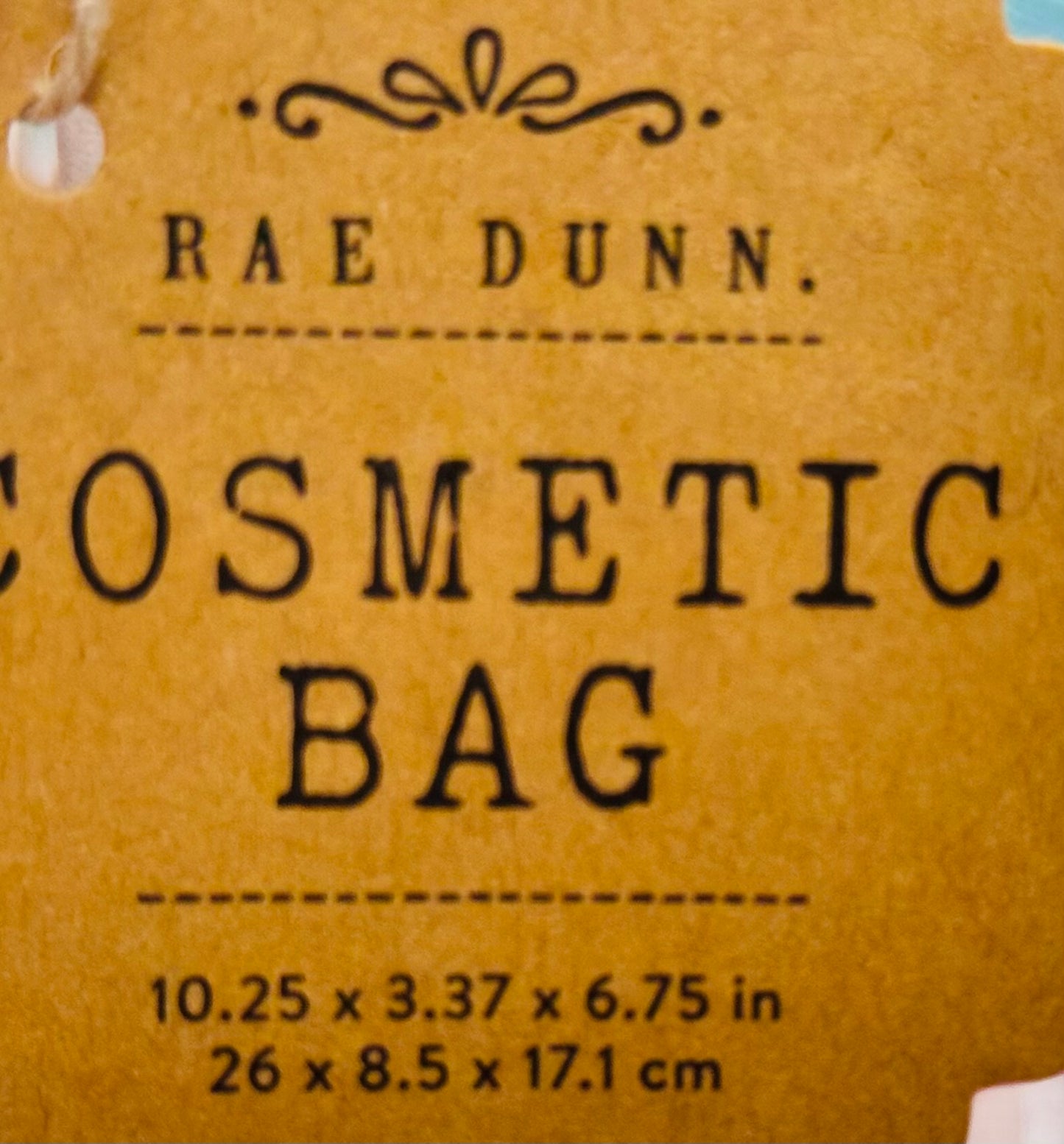 New Rae Dunn iridescent COSMETICS make up toiletries bag