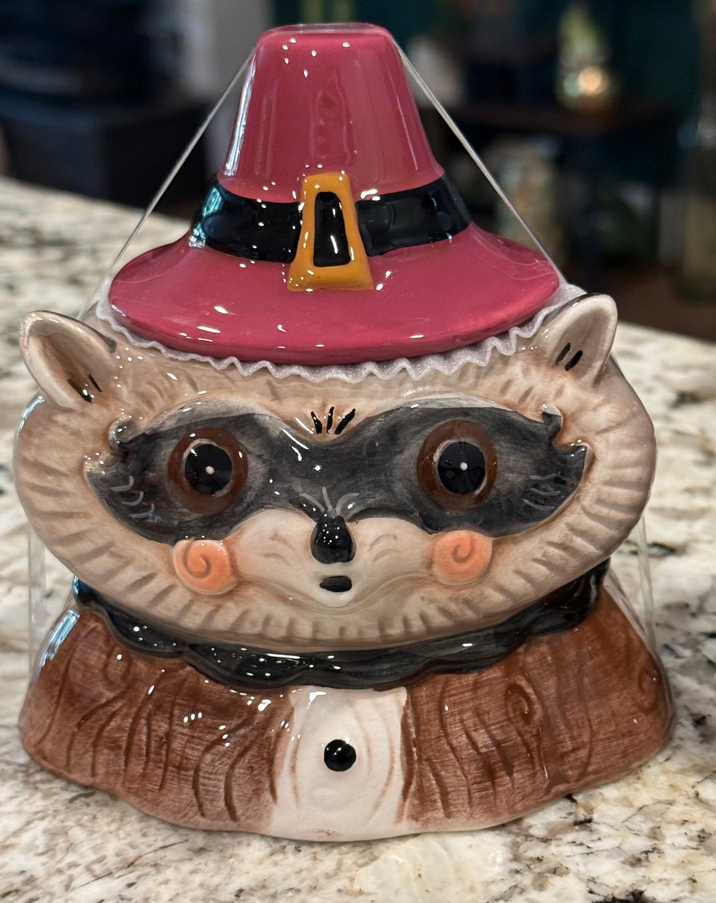 New release Joanna Parker ceramic racoon fall decor dish