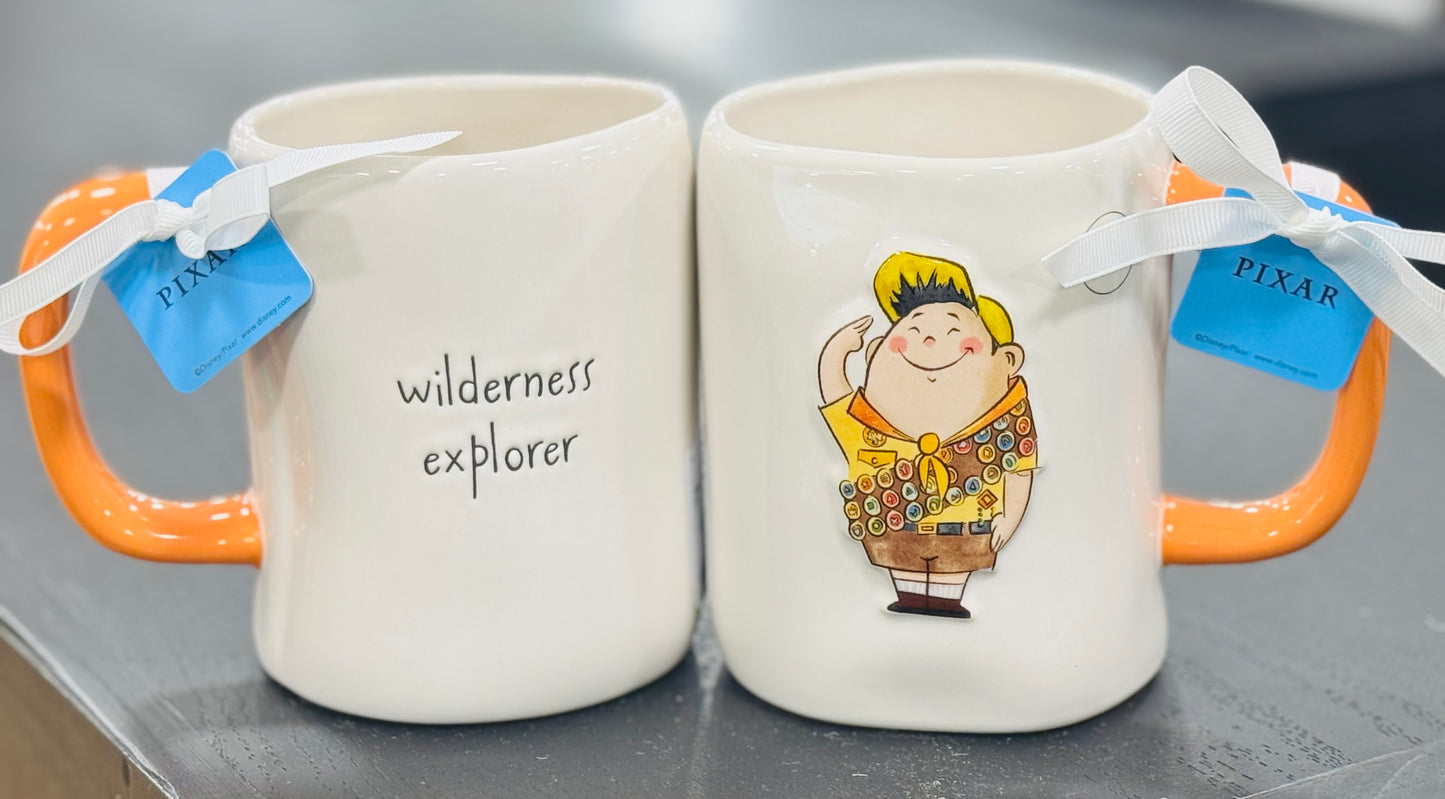 New Rae Dunn x Pixar’s UP! movie ceramic coffee mug decor WILDERNESS EXPLORER