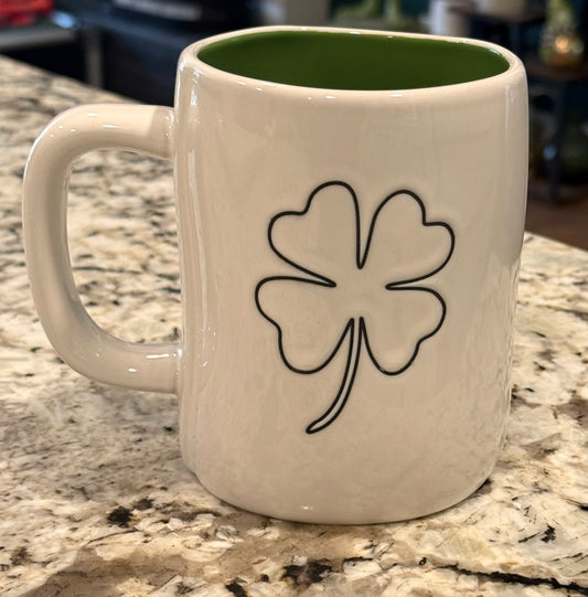 New Rae Dunn St. Patrick’s Day white ceramic mug IRISH COFFEE.