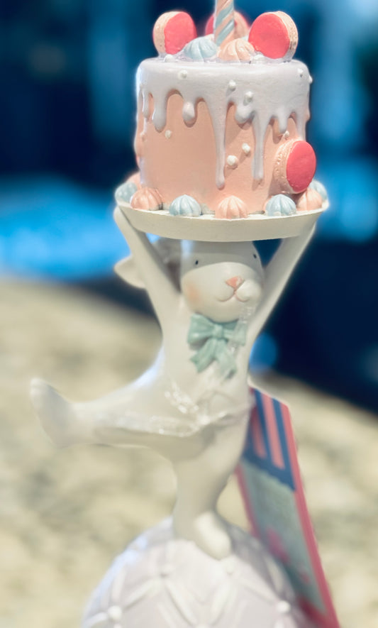 New Sweet Treat resin Easter faux cake decor 11” one candle birthday decor