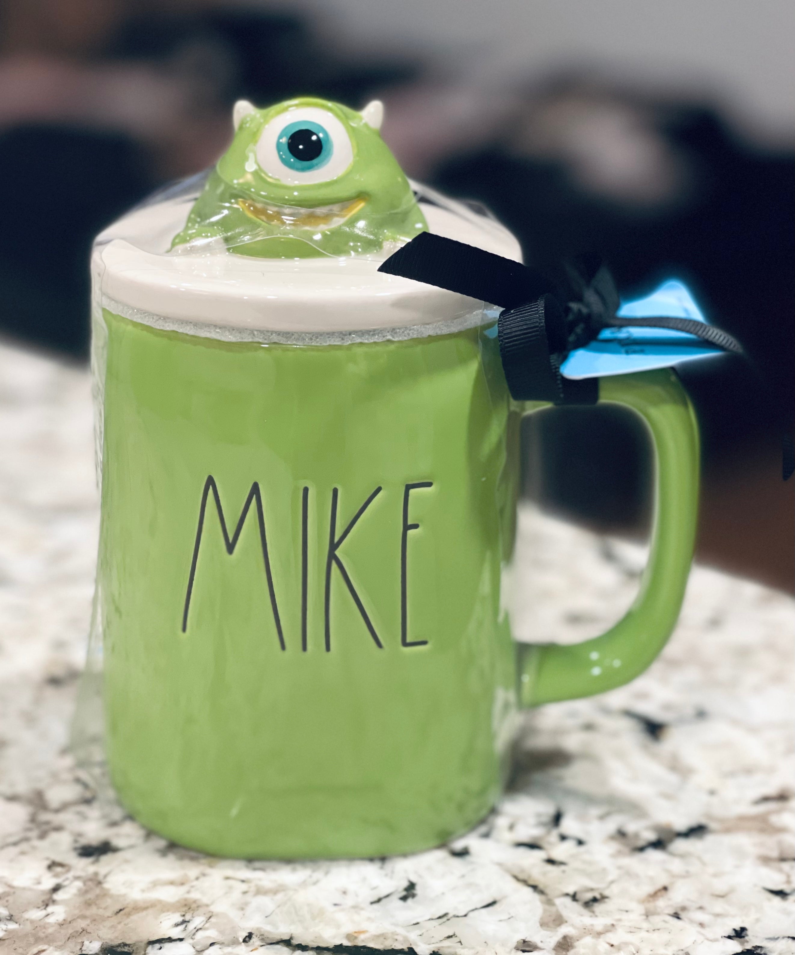 monsters inc mike mug New Rae Dunn x Monster's Inc. collaboration ceramic coffee mug MIKE ey – You're Never Quite Dunn