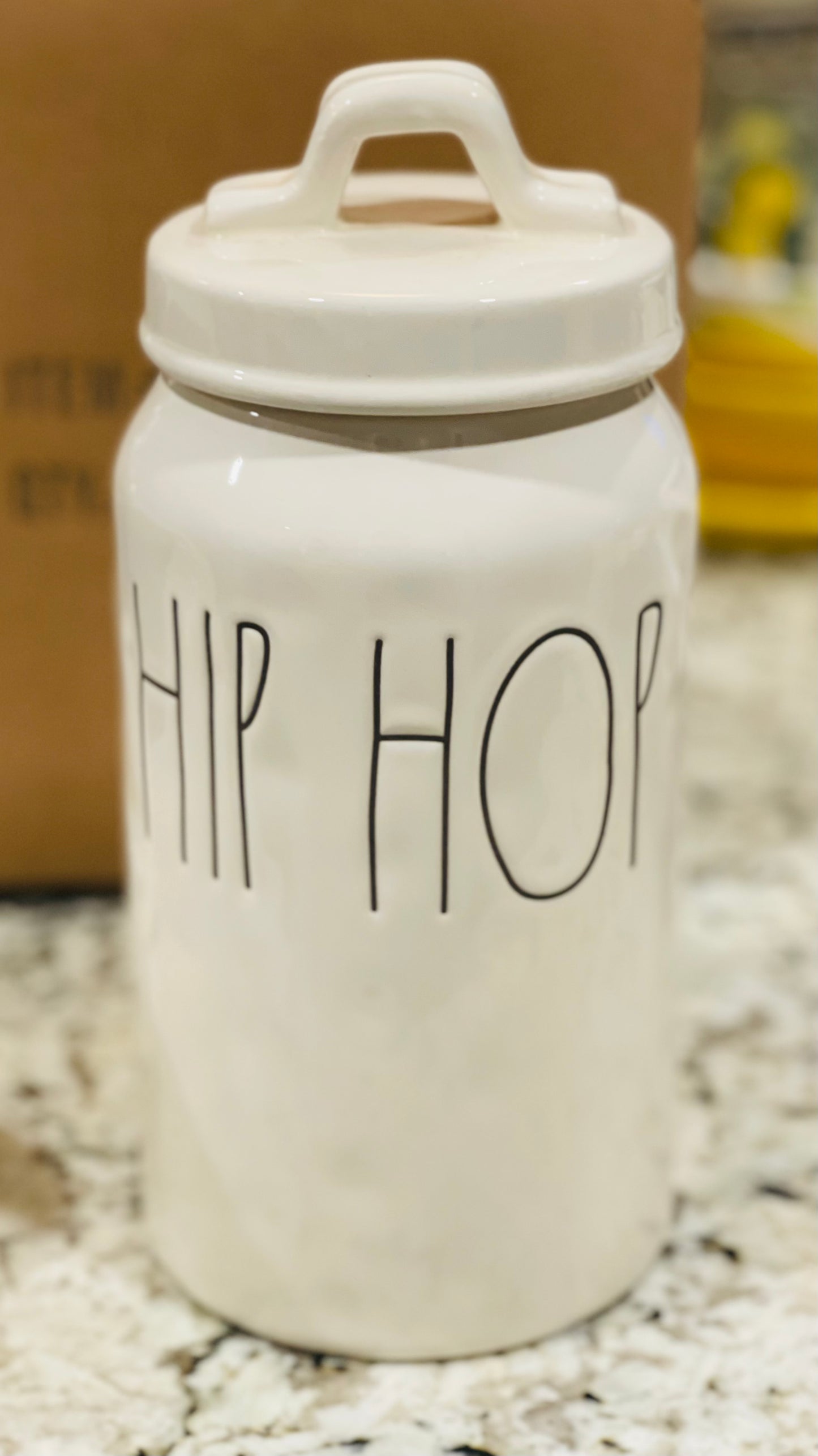 New Rae Dunn white ceramic Easter canister HIP HOP