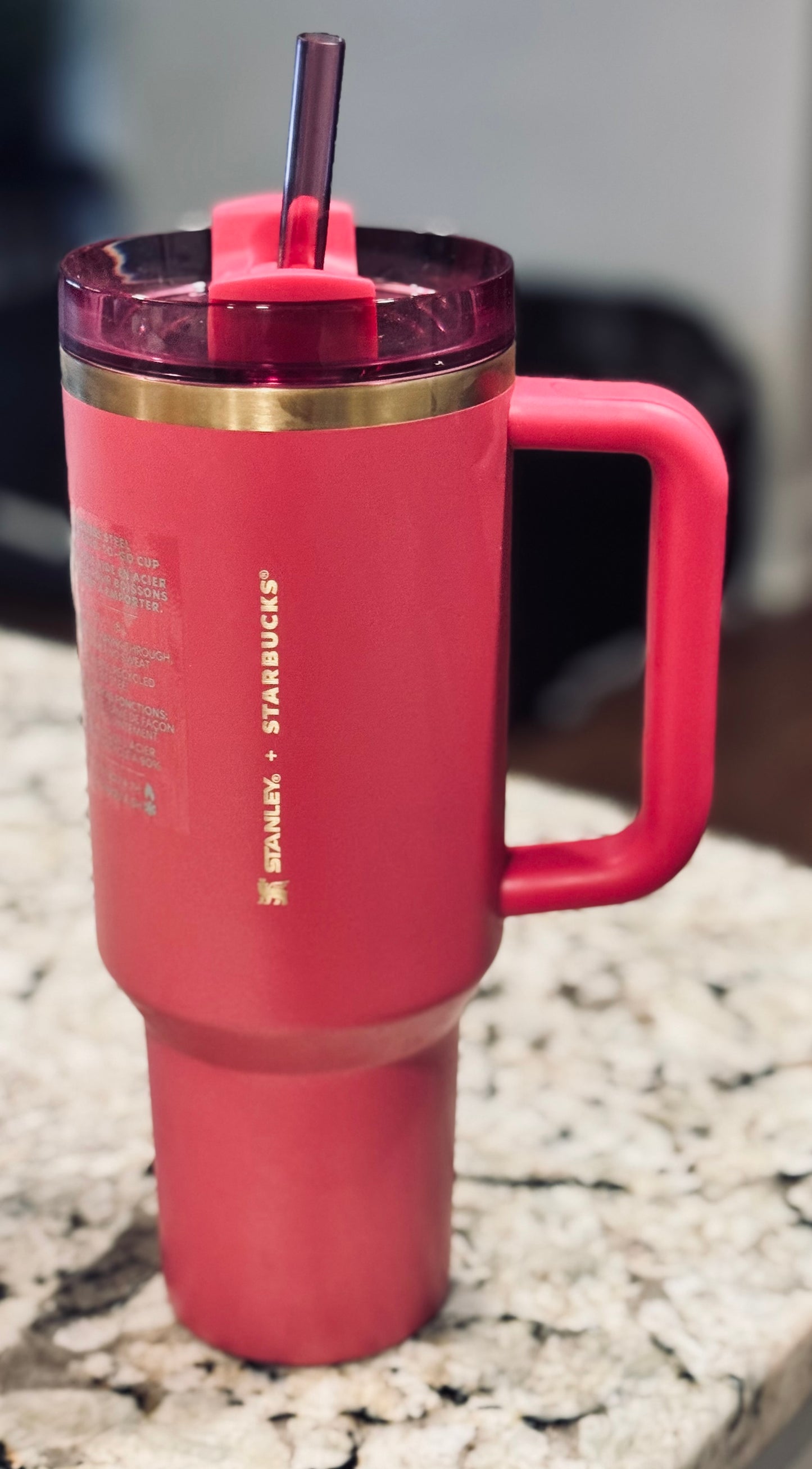 New 40oz Winter Pink Stanley x Starbucks collaboration tumbler