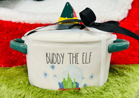 New Rae Dunn x Elf Movie ceramic small baker dish BUDDY THE ELF