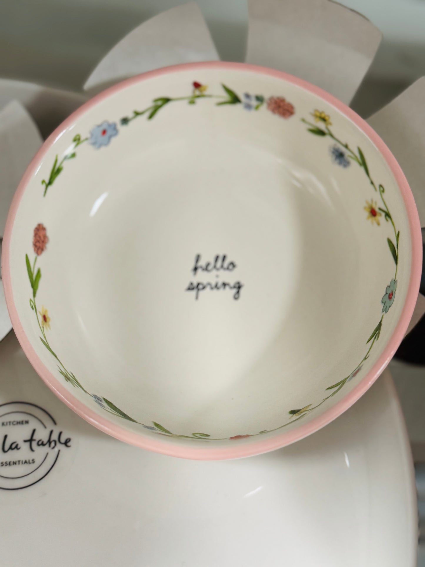 New Rae Dunn 3-piece Easter small bowl set Hello Spring, Hop to it, Hop along