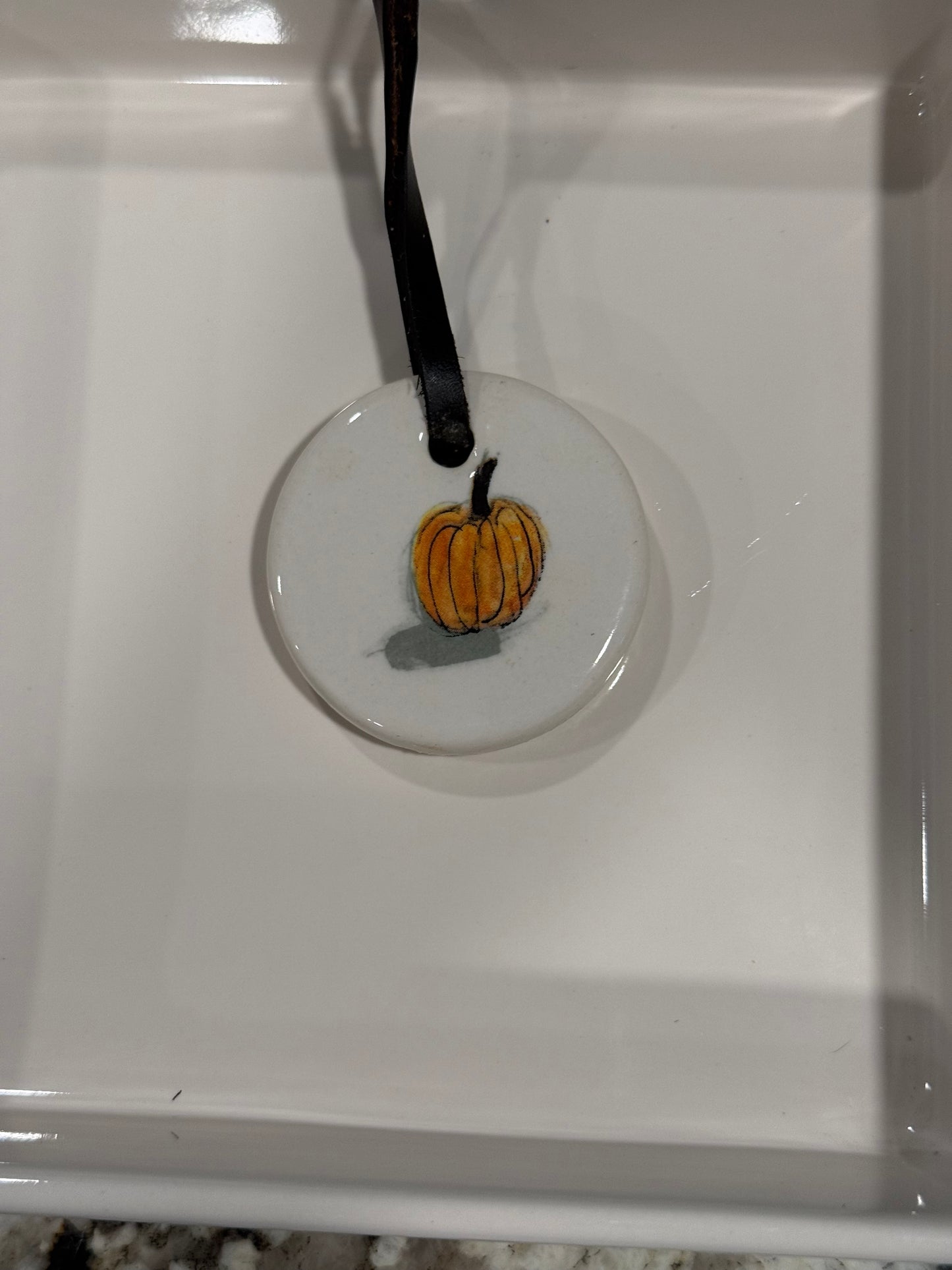 New Rae Dunn white watercolor pumpkins napkin holder