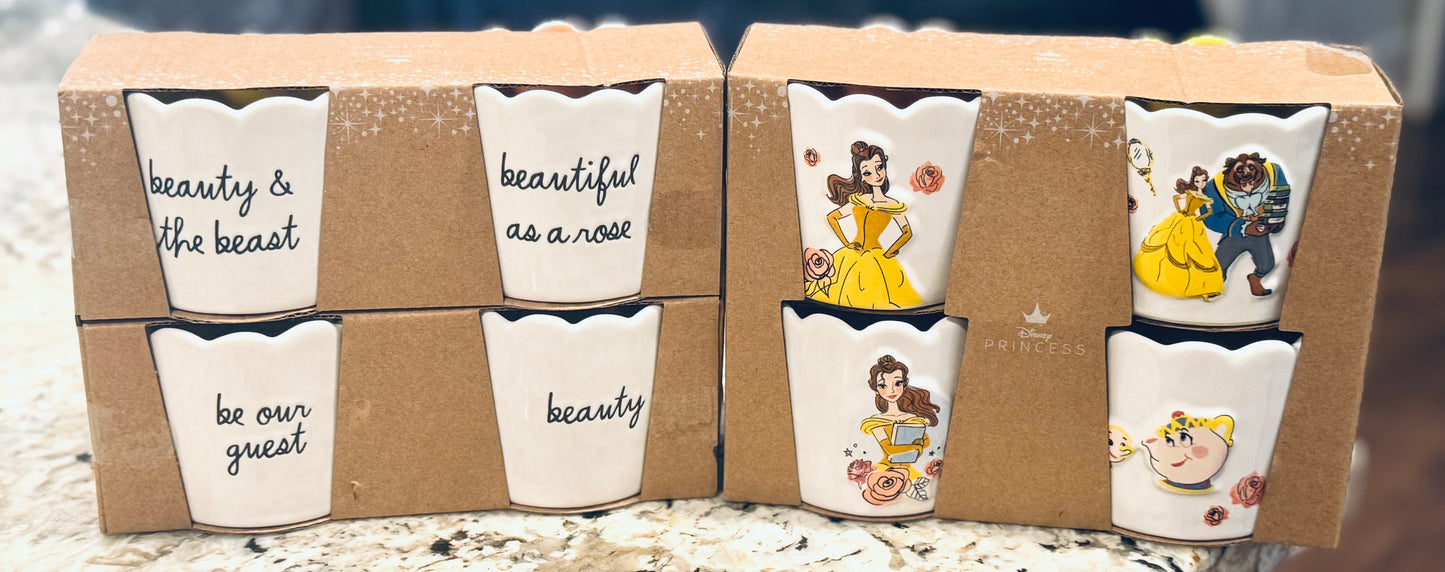 New Rae Dunn x Disney’s Beauty and The Beast ceramic scalloped edge ramekin set
