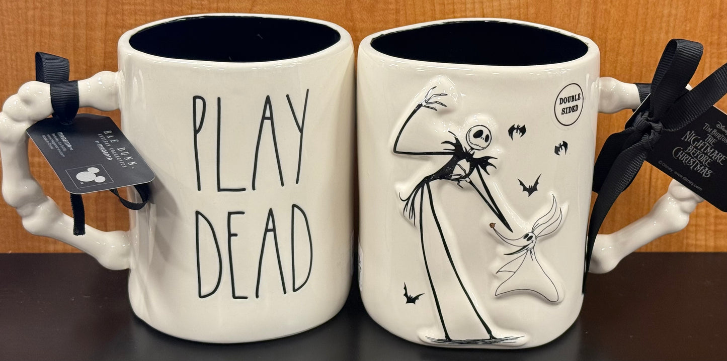 New Rae Dunn x Nightmare before Christmas ceramic Halloween PLAY DEAD