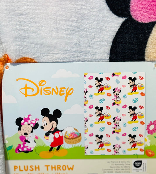 New Disney’s Mickey & Minnie Mouse Easter throw blanket 50x70