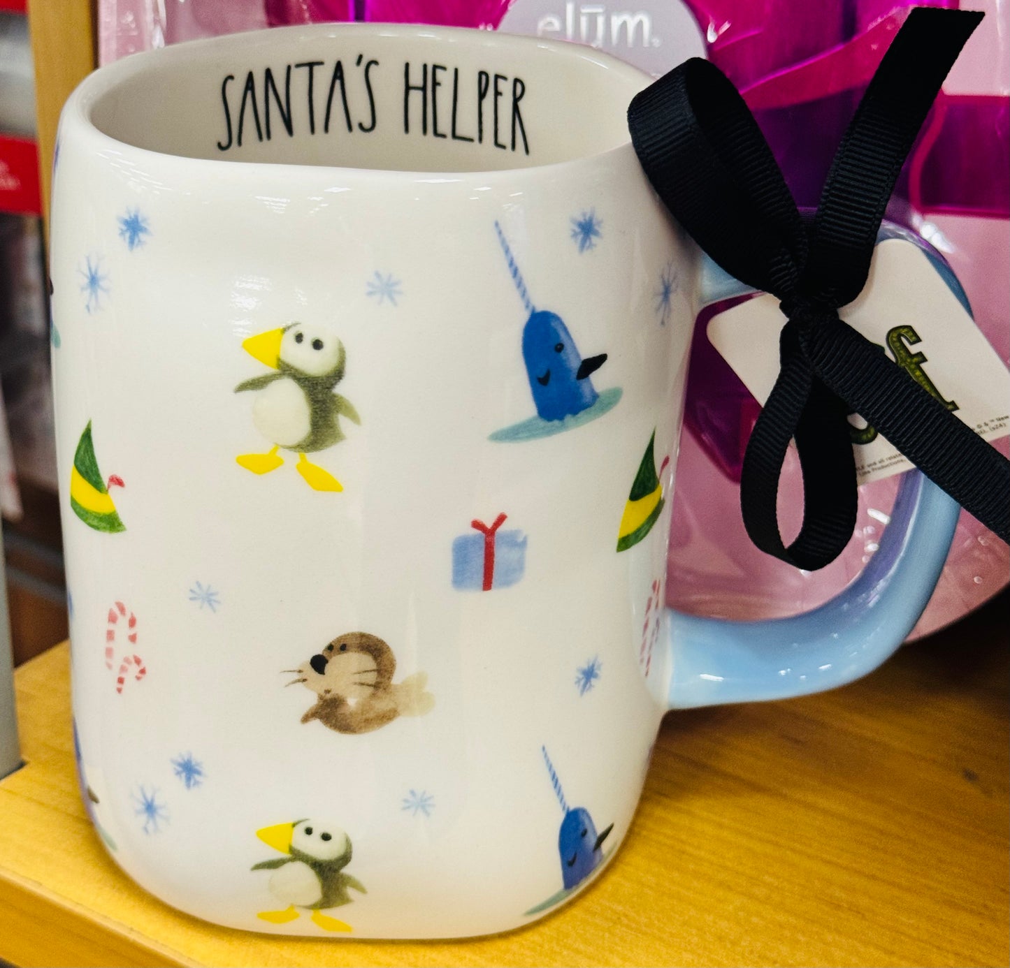 New Rae Dunn x Elf Movie ceramic mug SANTA’S HELPER