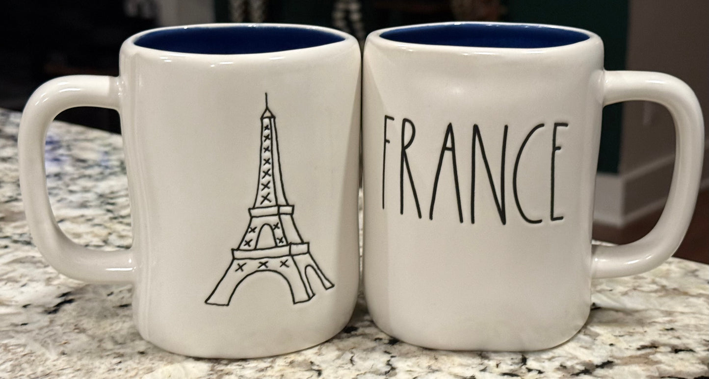 New Rae Dunn white ceramic coffee mug FRANCE 🇫🇷
