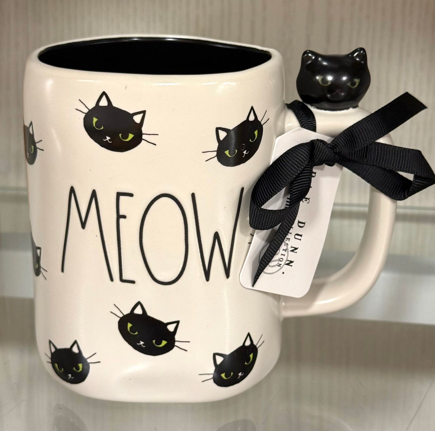 New Rae Dunn ceramic Halloween coffee mug MEOW