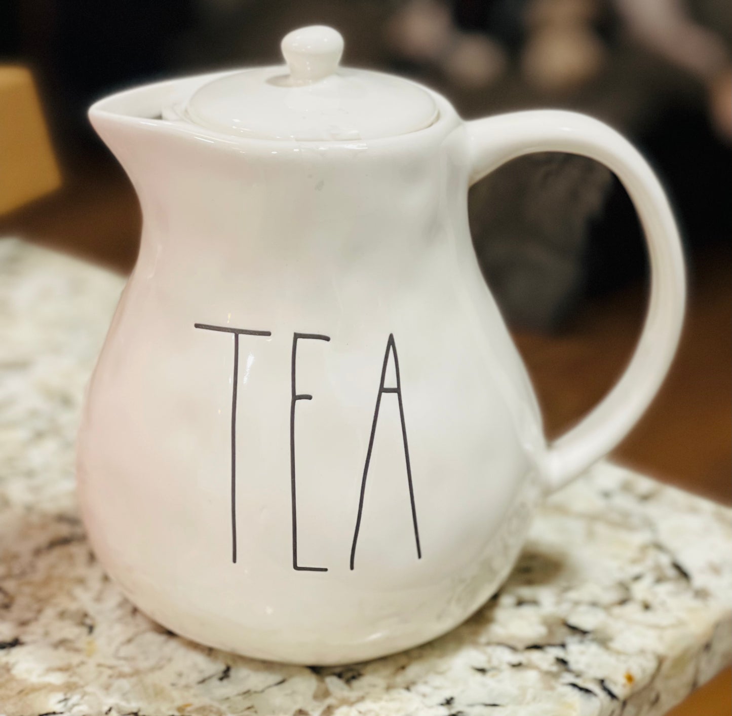 New Rae Dunn white ceramic large handles TEA pitcher, re-released