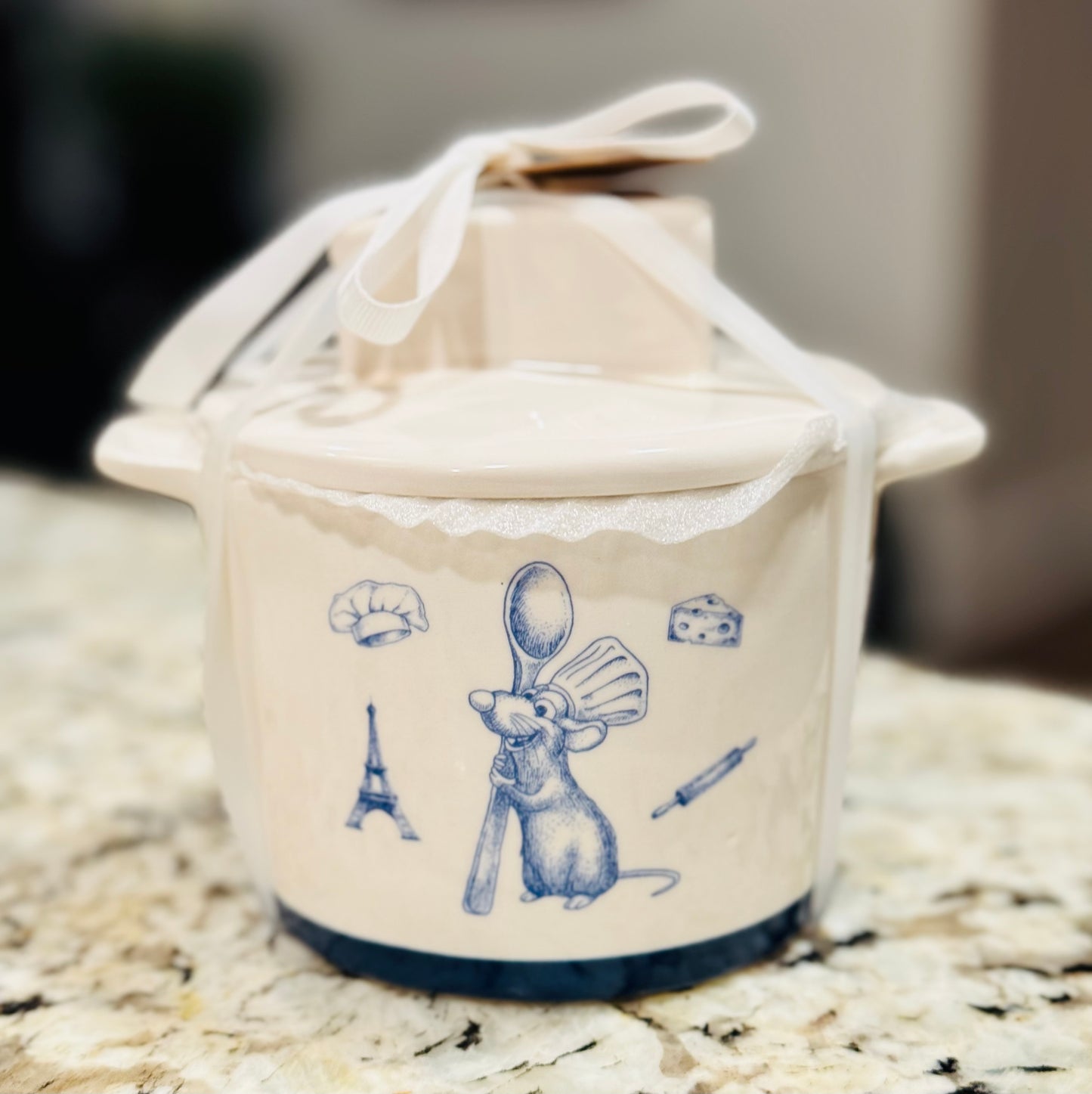 New Rae Dunn x Pixar’s ceramic Ratatouille cheese topped baking dish ANYONE CAN COOK