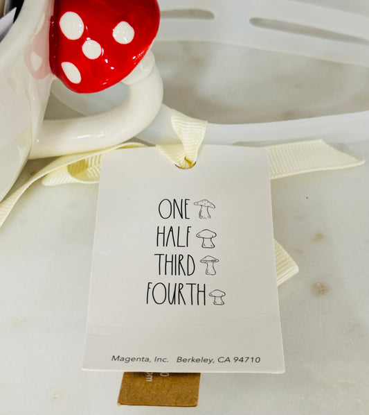 New Release! Rae Dunn white ceramic mushroom π measuring cup set