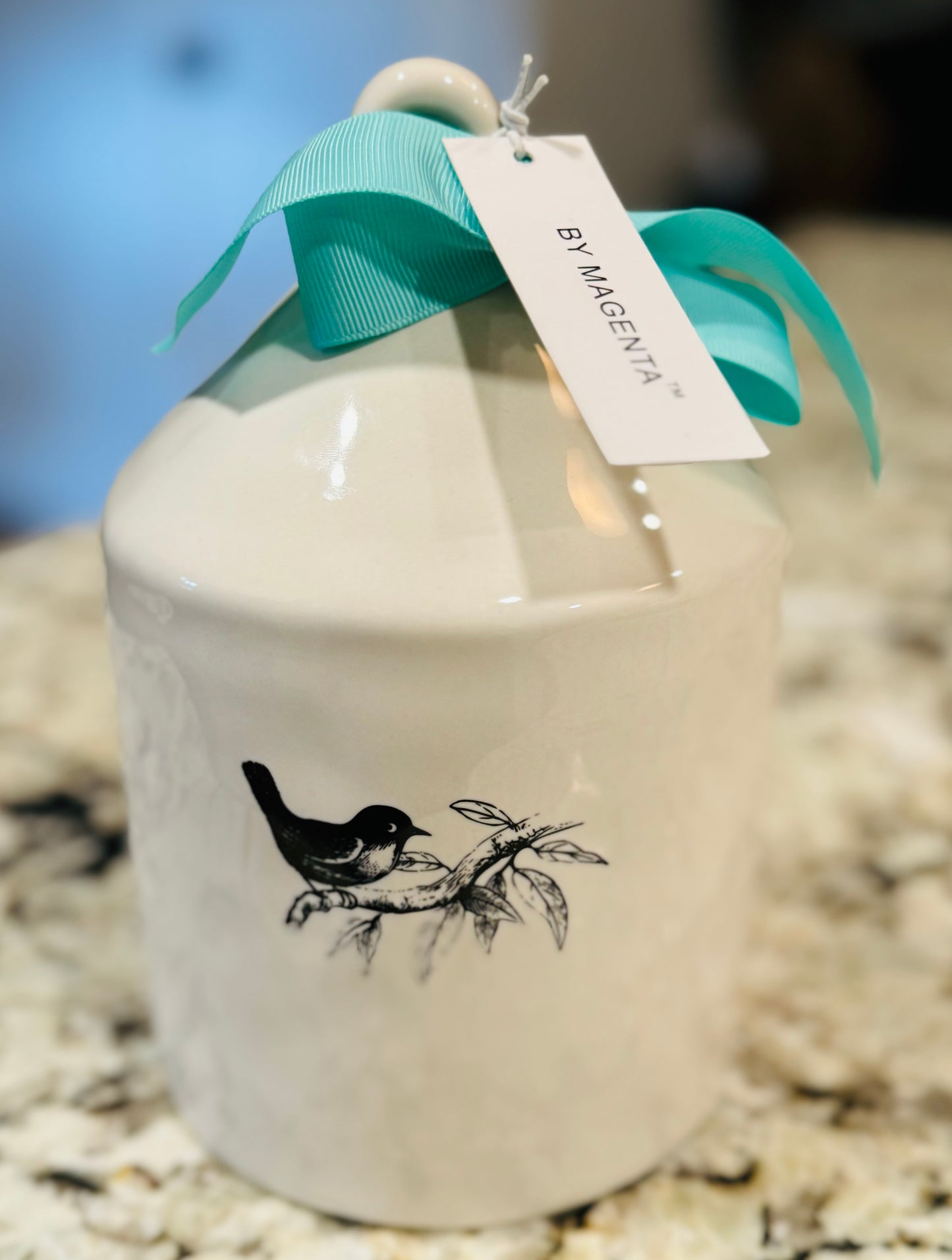 New Rae Dunn white ceramic CHIRP birdhouse decor