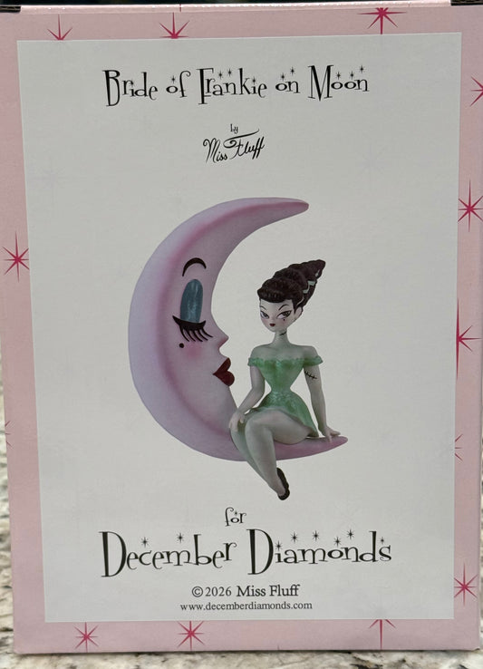 New December Diamonds Halloween decor ornament Bride of Frankie on Moon by Miss Fluff
