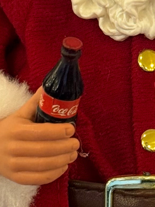 New vintage Coca Cola Santa Christmas decor 7.75”