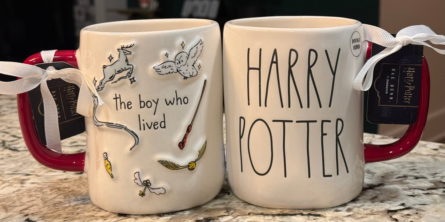 New Rae Dunn x Harry Potter ceramic coffee mug the boy who lived