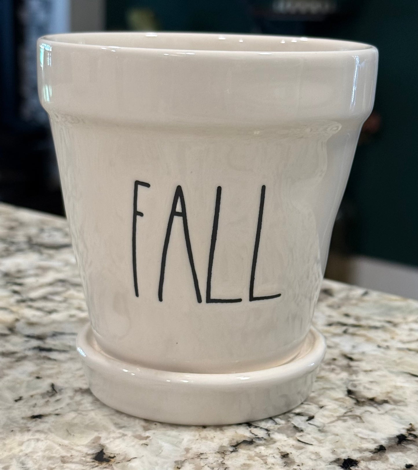New Rae Dunn white ceramic 5” planter FALL