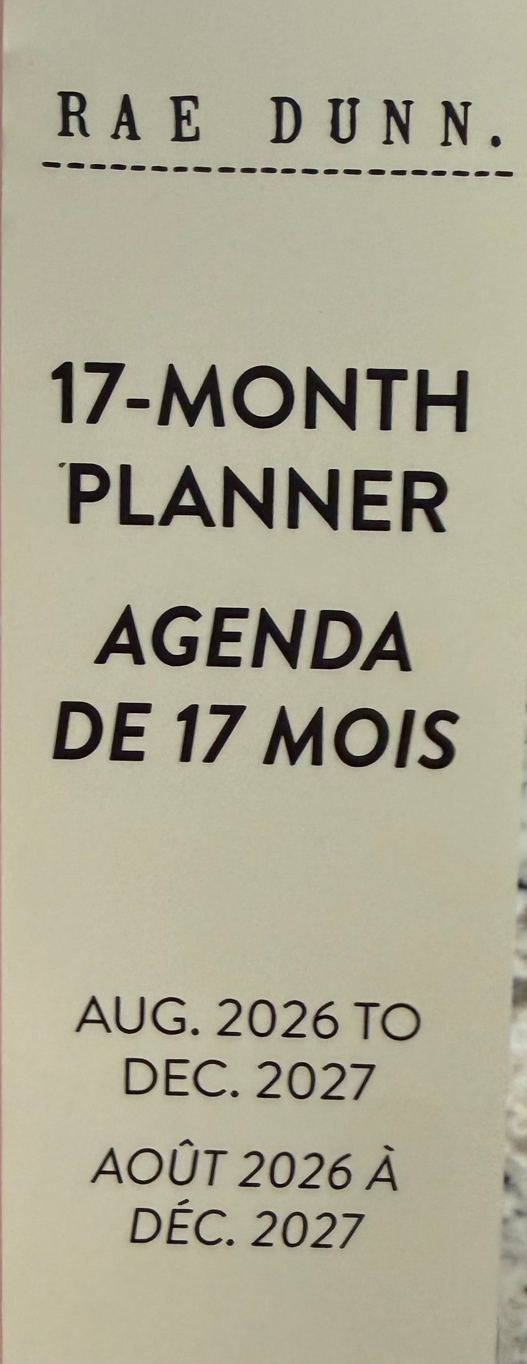 New Rae Dunn 8x10 spiral hardback 2026-2027 Planner-bee print