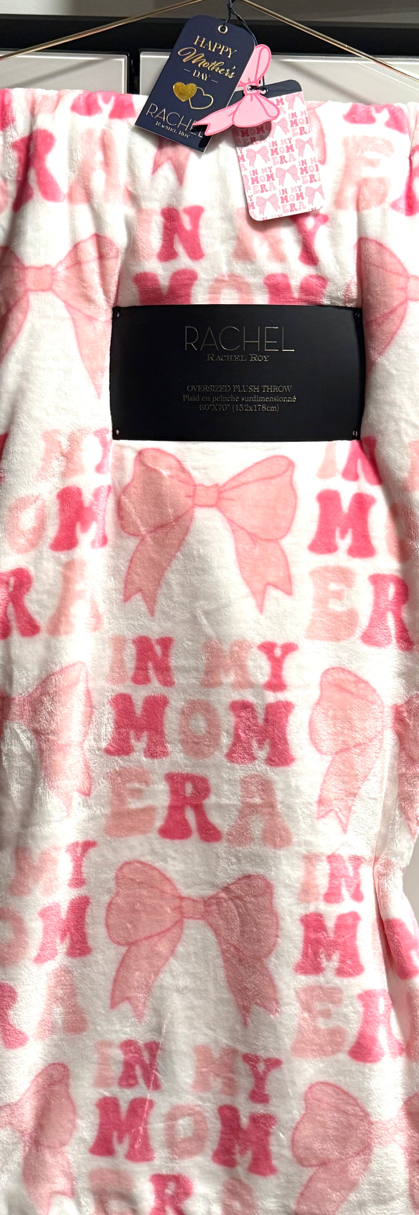 New coquette pink & white throw blanket IN MY MOM ERA