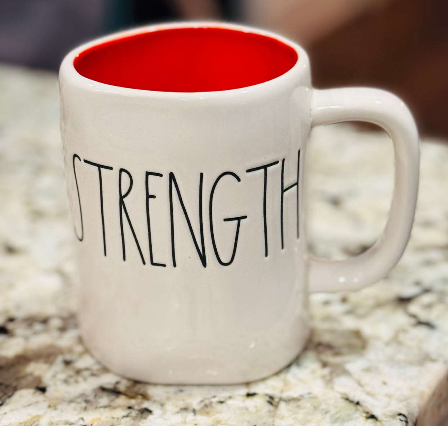 New Rae Dunn ceramic coffee mug STRENGTH