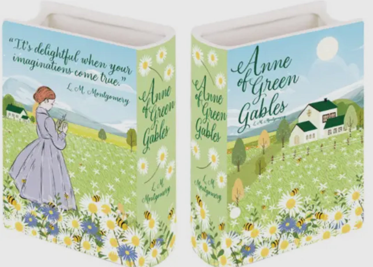 New Large Floral book vase-Ann of Green Gables