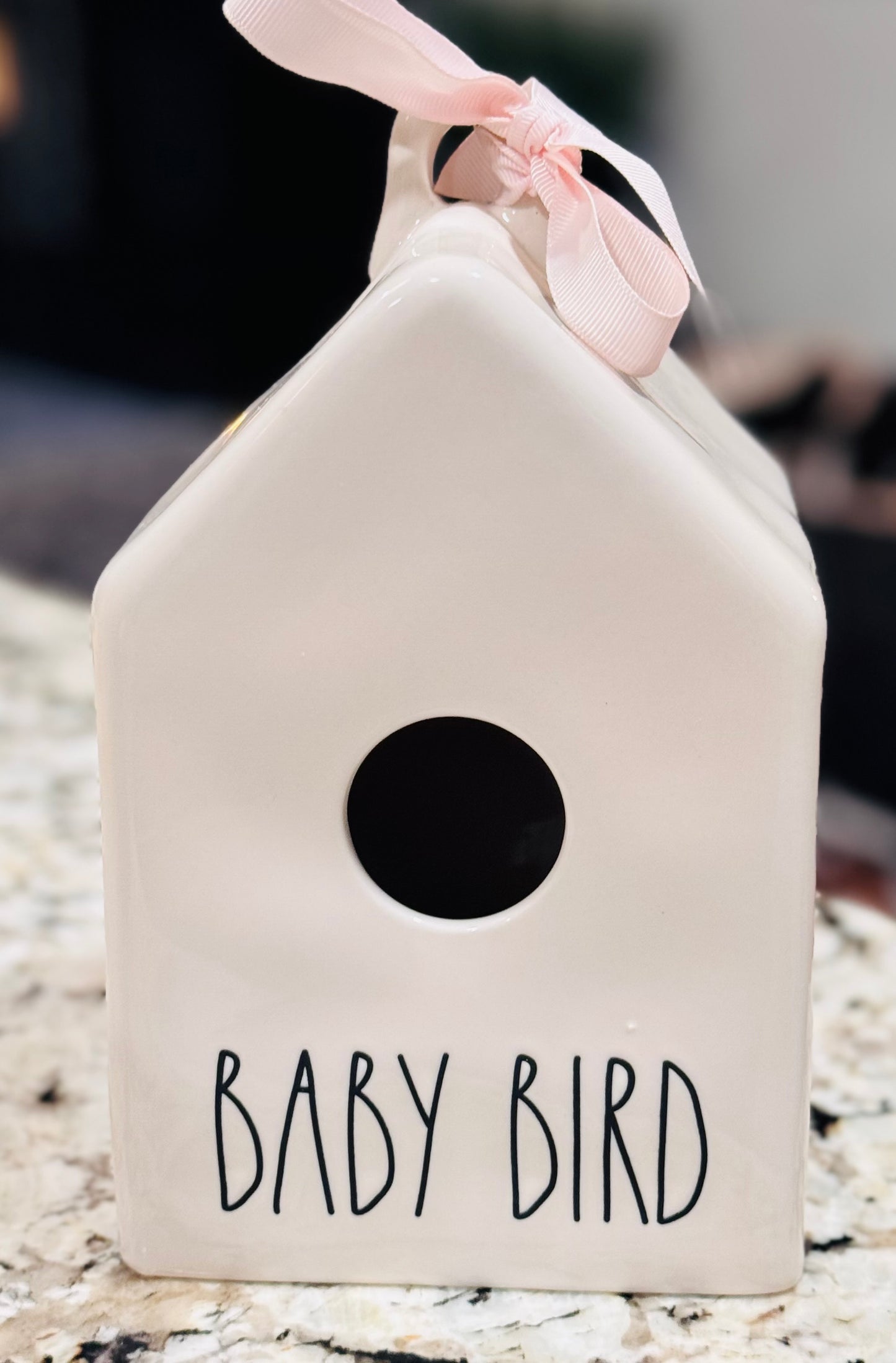 New Rae Dunn white ceramic birdhouse BABY BIRD
