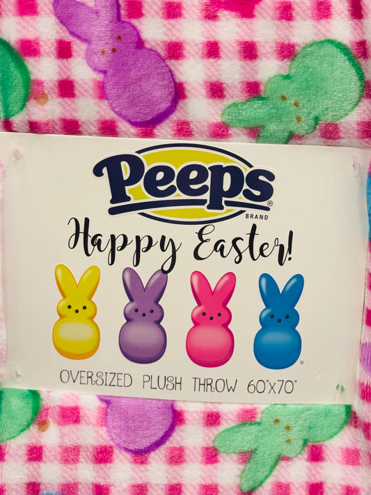 New pink PEEPS 🐥 Easter oversized 60x70 silk touch throw blanket