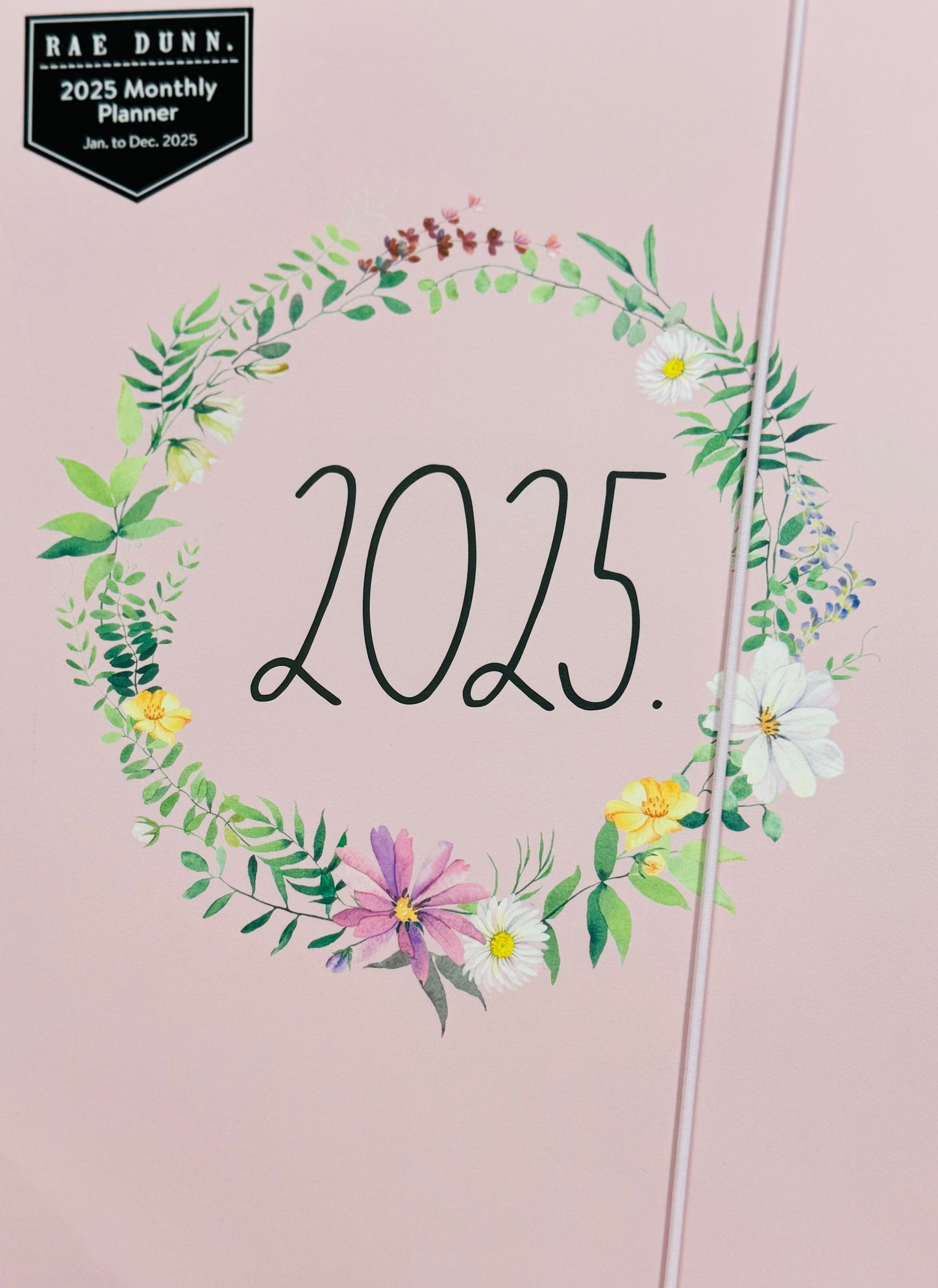 New soft cover 2025 full year planner -pink floral Jan 25-Dec 25