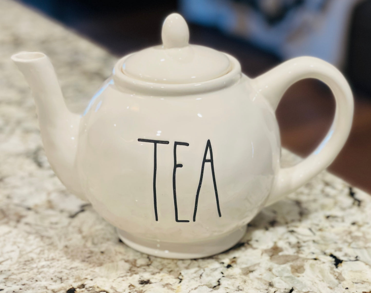 New Rae Dunn white ceramic TEA teapot
